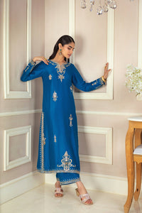 Teal Mirage – Teal & Beige Pure Raw Silk