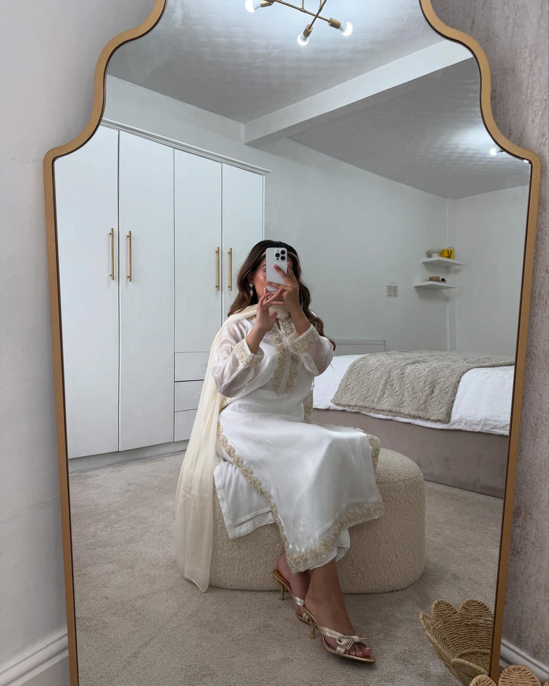 creamy white lace garment