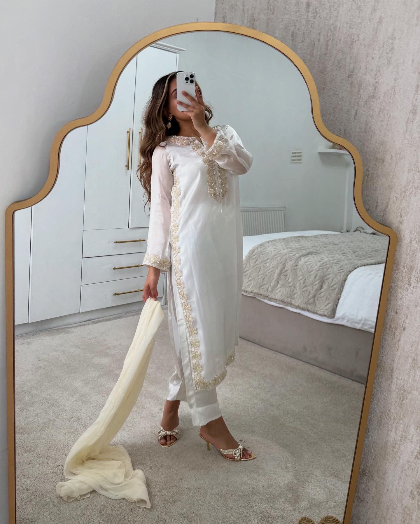 creamy white lace garment