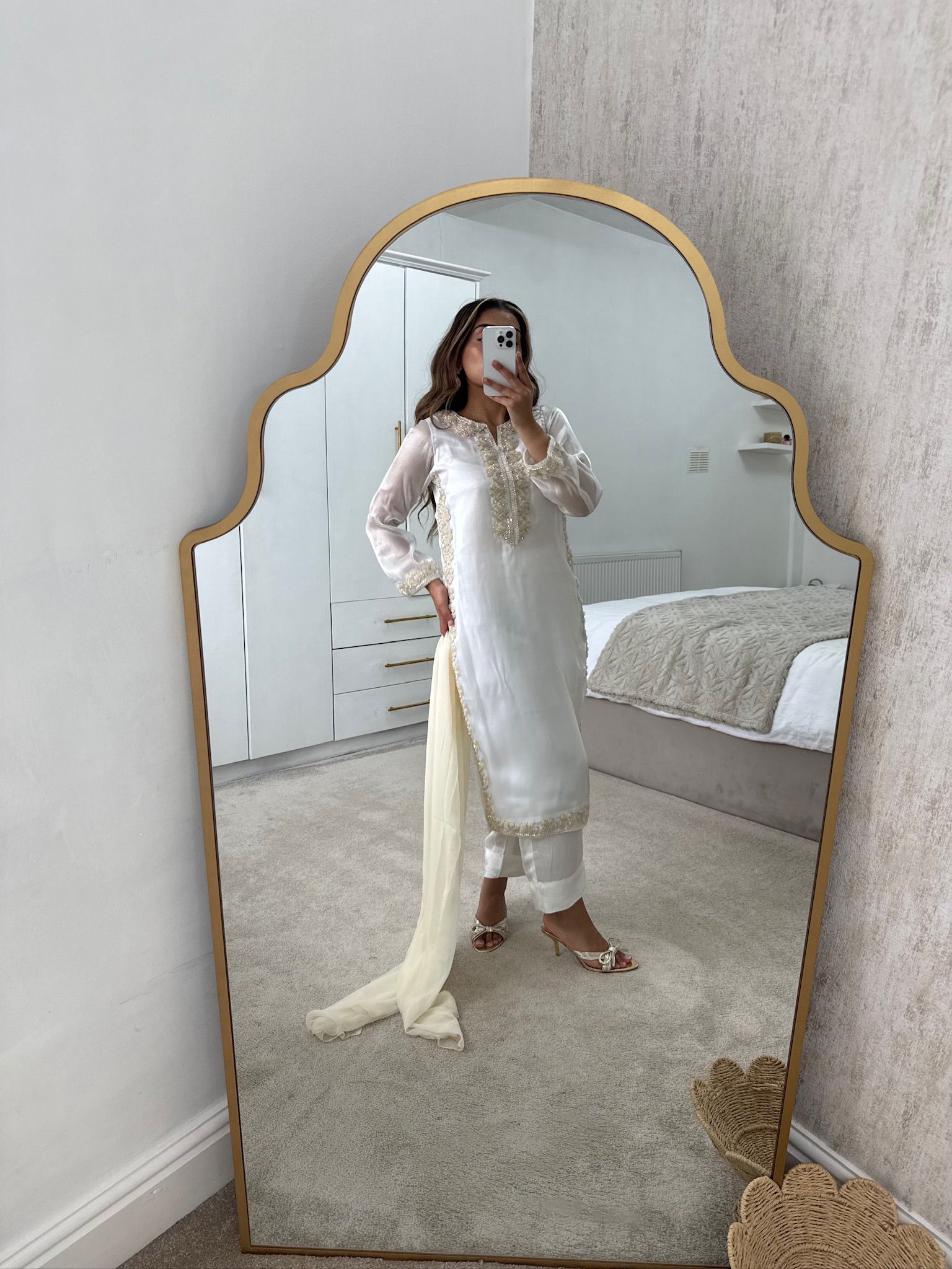 creamy white lace garment