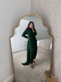 Green farshi shalwar with shirt qameez