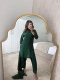 Green farshi shalwar with shirt qameez