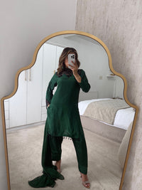 dark bottle green farshi shalwar