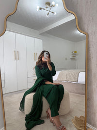 dark bottle green farshi shalwar