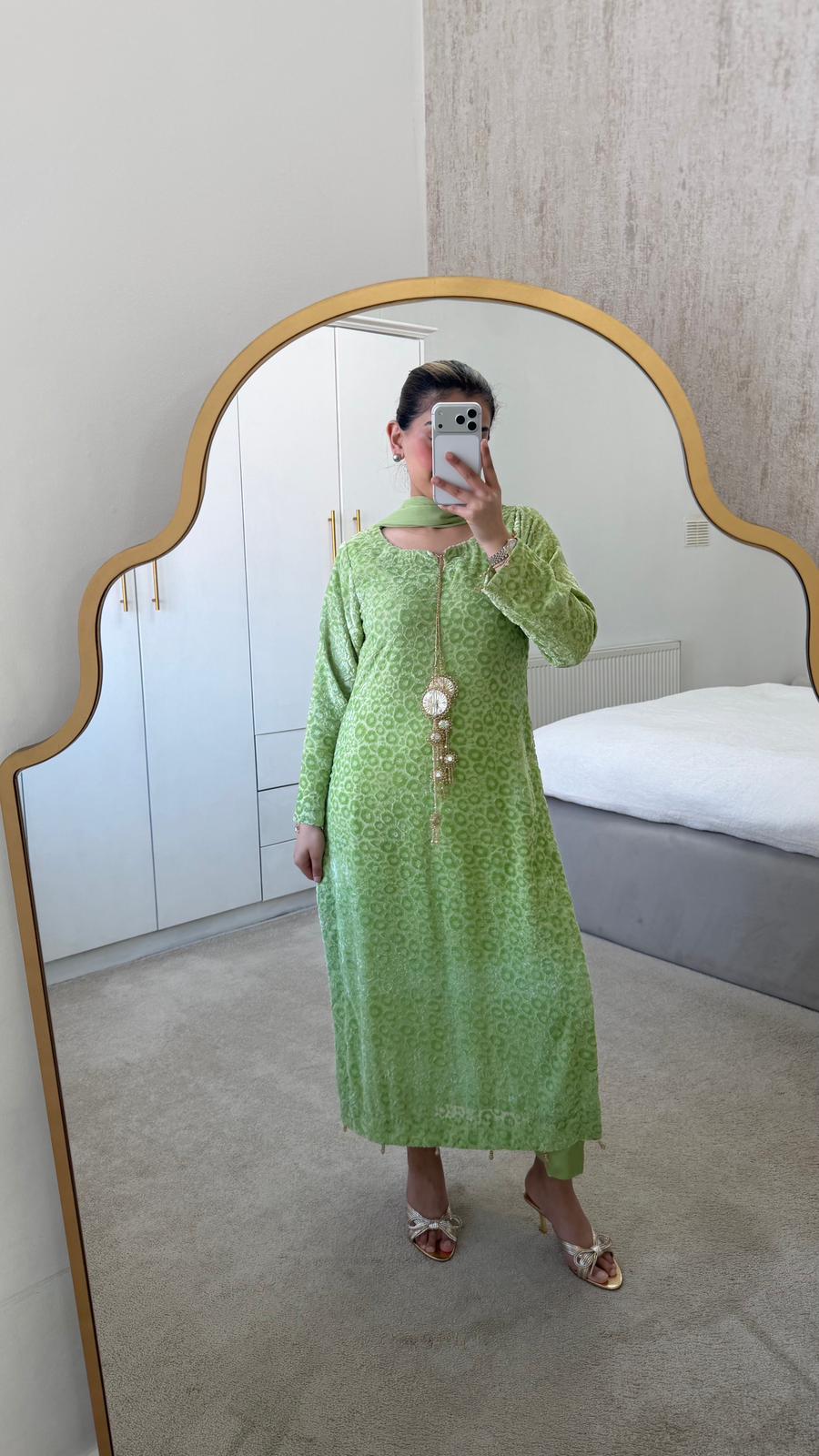 Luxury Pistachio Green 3-Piece Palachi Suit