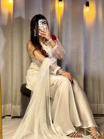 Net Sharara Suit