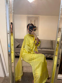 Lemon Luxe Embroidered Silk 3-Piece Suit
