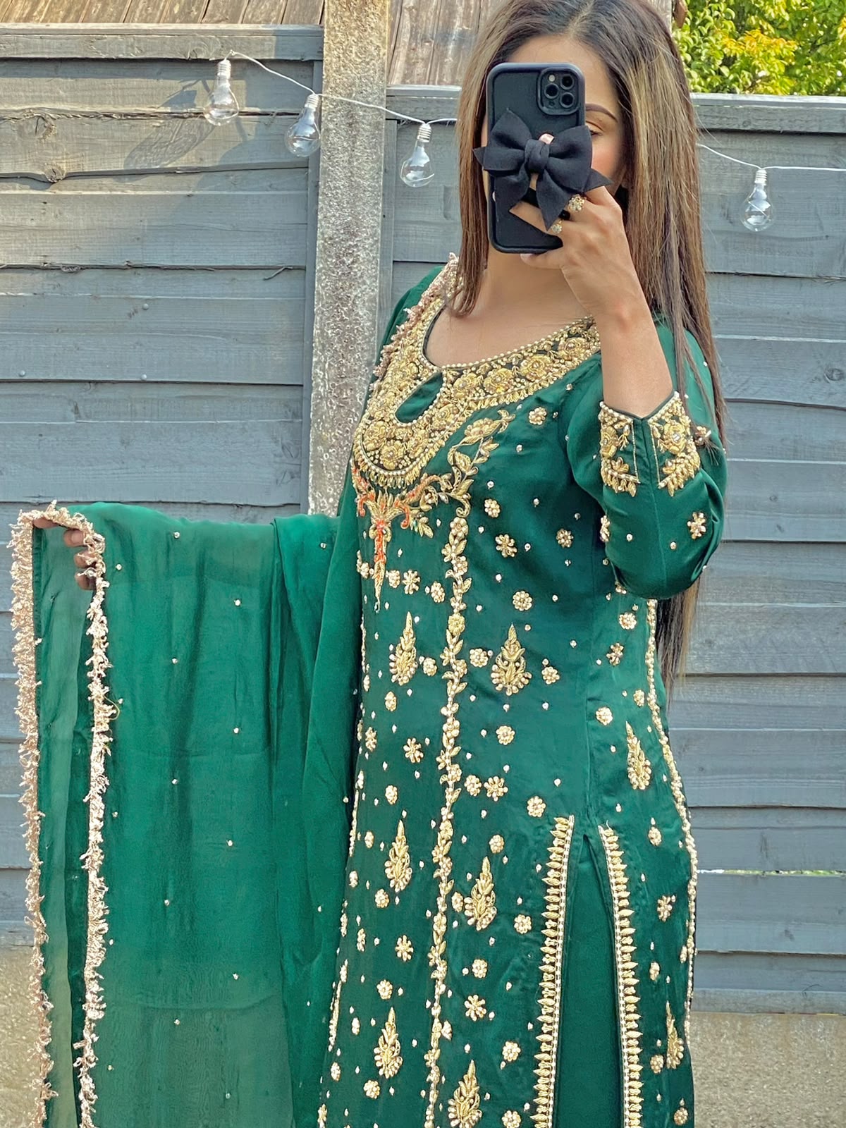 Unrivaled Luxury in Royal Jade Green Sheesha Silk