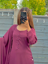 Polka Charm Crepe Kurti & Polka Dot Trousers Set