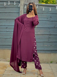 Polka Charm Crepe Kurti & Polka Dot Trousers Set