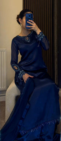 Aria Premium Silk Suit with Hand Embroidery