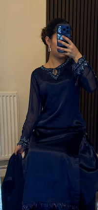 Aria Premium Silk Suit with Hand Embroidery