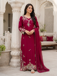 Zara Luxury Kaftan Heavily Embellished Silk Party Wear